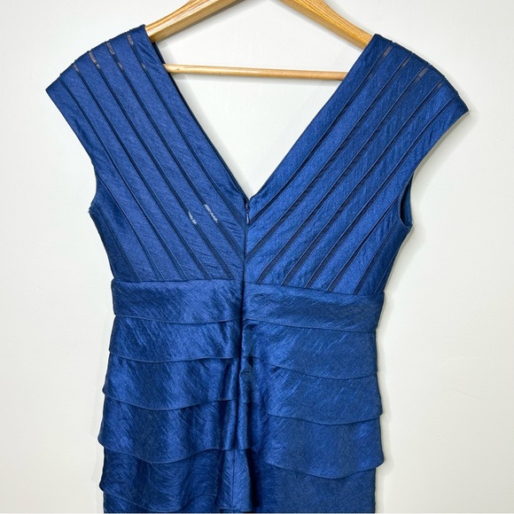 ADRIANNA PAPELL Royal Blue Layered Cocktail Dress - Sz 4 - Picture 6 of 10